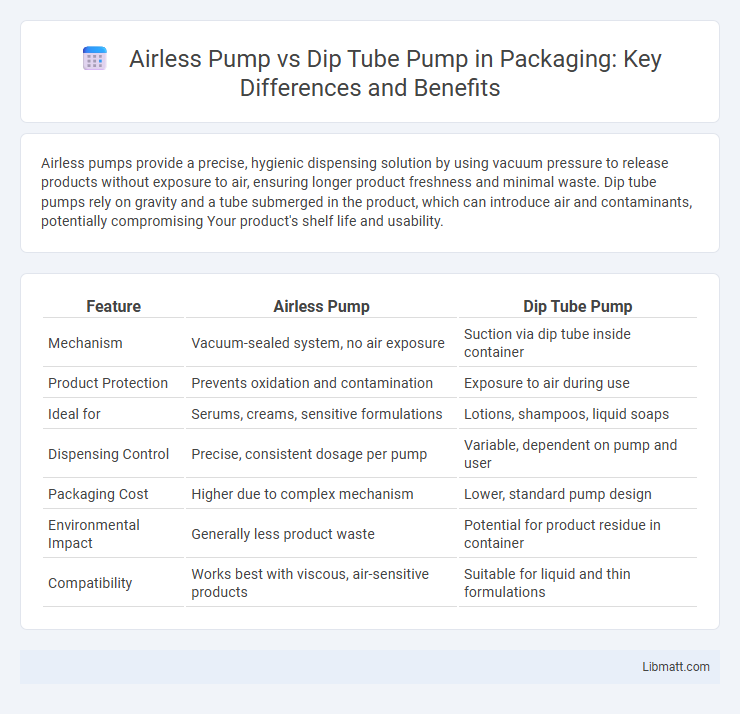 Airless Pump vs Dip Tube Pump in Packaging: Key Differences and Benefits