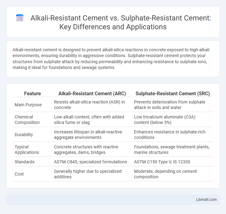 Alkali-Resistant Cement vs. Sulphate-Resistant Cement: Key Differences and Applications
