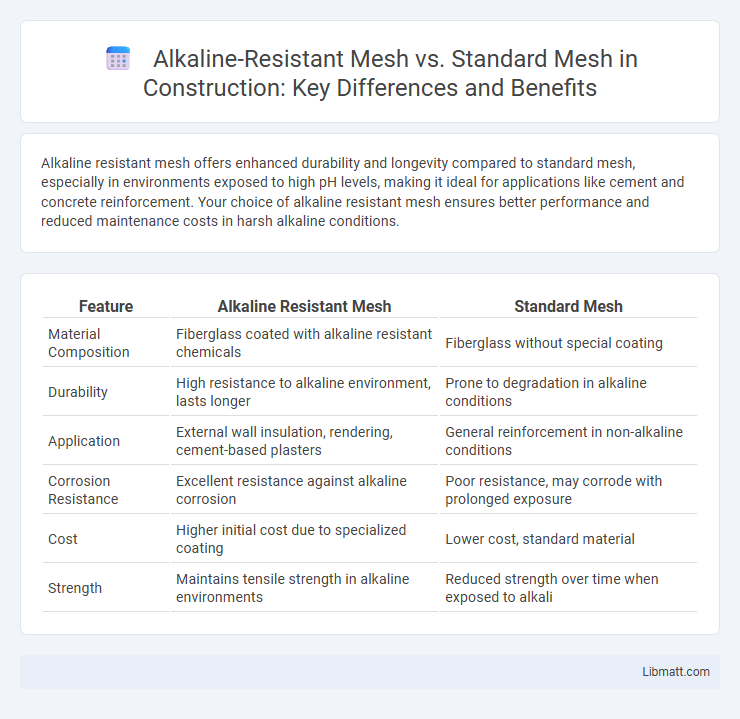 Alkaline-Resistant Mesh vs. Standard Mesh in Construction: Key Differences and Benefits