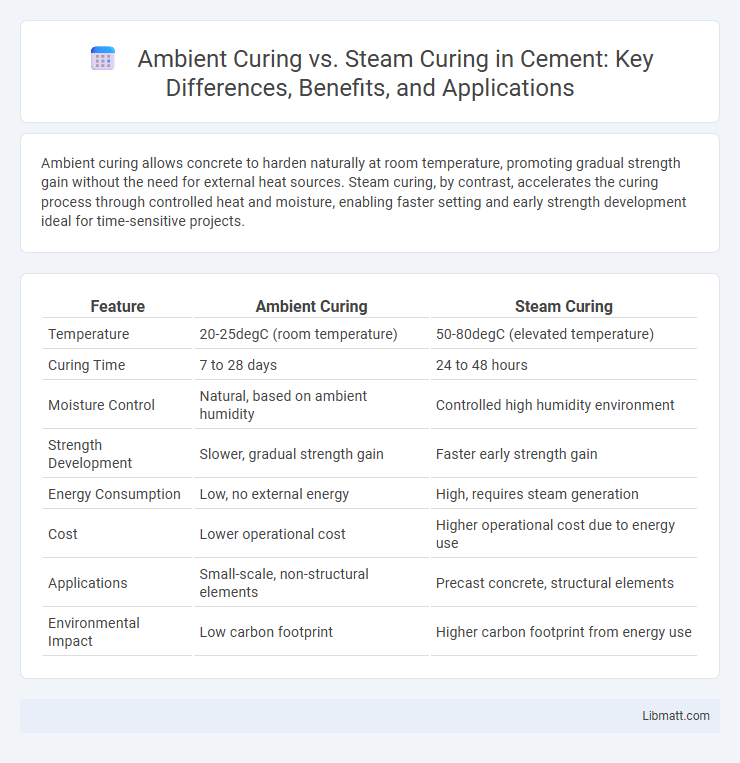 Ambient Curing vs. Steam Curing in Cement: Key Differences, Benefits, and Applications