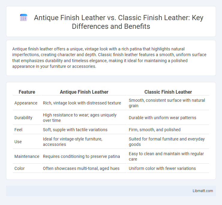 Antique Finish Leather vs. Classic Finish Leather: Key Differences and Benefits