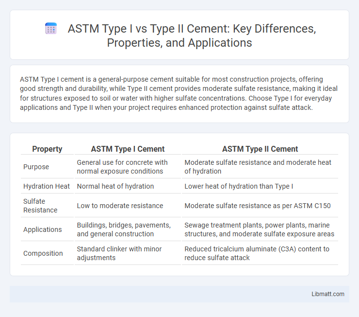 ASTM Type I vs Type II Cement: Key Differences, Properties, and Applications