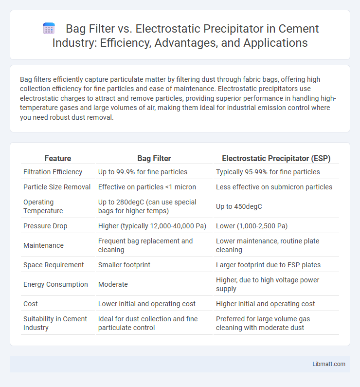 Bag Filter vs. Electrostatic Precipitator in Cement Industry: Efficiency, Advantages, and Applications