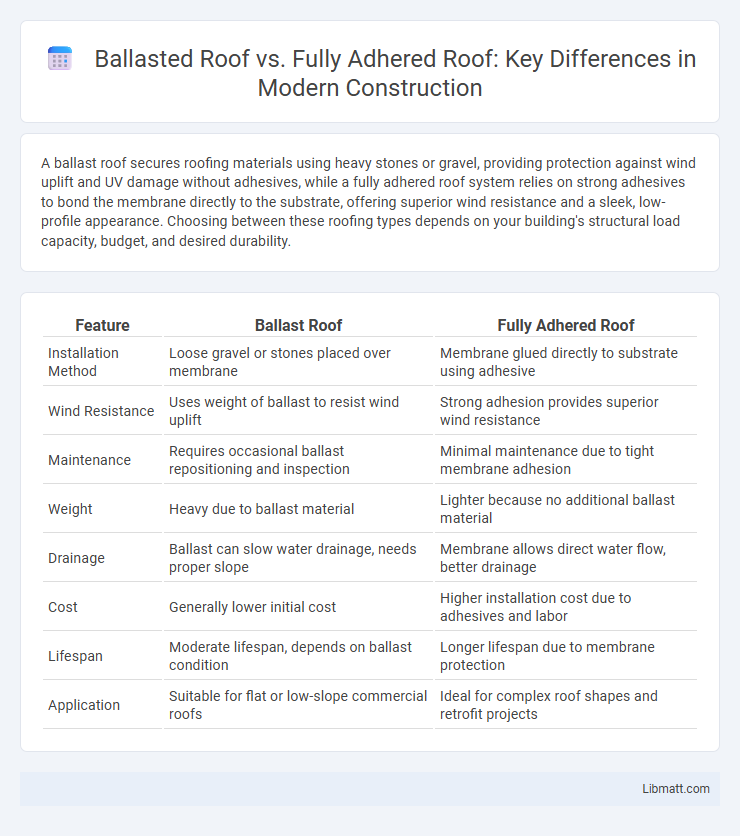 Ballasted Roof vs. Fully Adhered Roof: Key Differences in Modern Construction