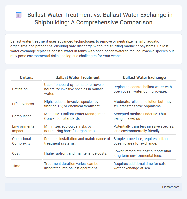 Ballast Water Treatment vs. Ballast Water Exchange in Shipbuilding: A Comprehensive Comparison