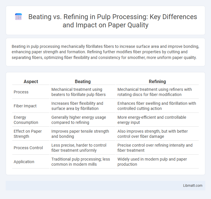 Beating vs. Refining in Pulp Processing: Key Differences and Impact on Paper Quality