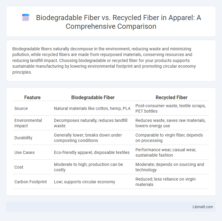 Biodegradable Fiber vs. Recycled Fiber in Apparel: A Comprehensive Comparison