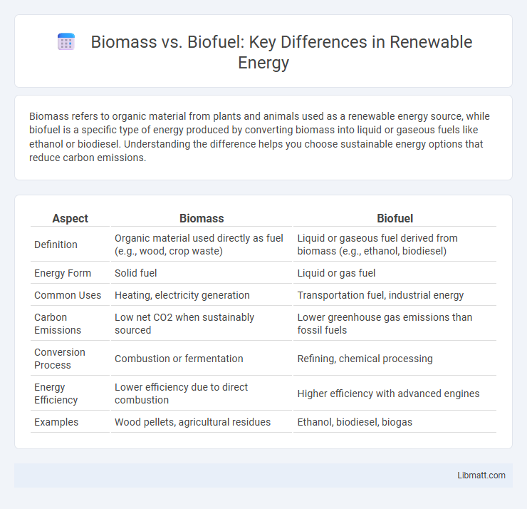 Biomass vs. Biofuel: Key Differences in Renewable Energy
