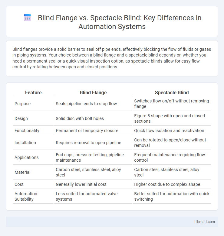 Blind Flange vs. Spectacle Blind: Key Differences in Automation Systems