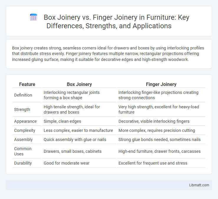 Box Joinery vs. Finger Joinery in Furniture: Key Differences, Strengths, and Applications