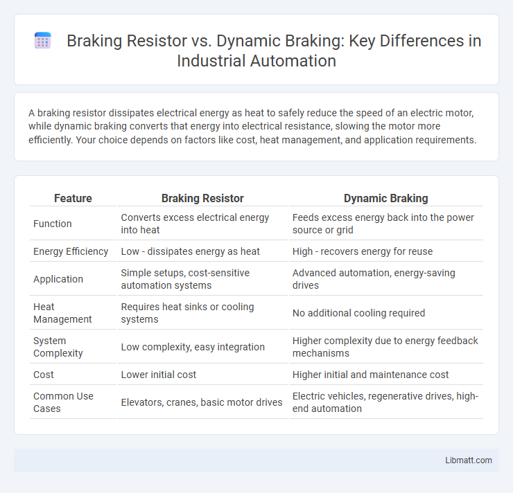 Braking Resistor vs. Dynamic Braking: Key Differences in Industrial Automation