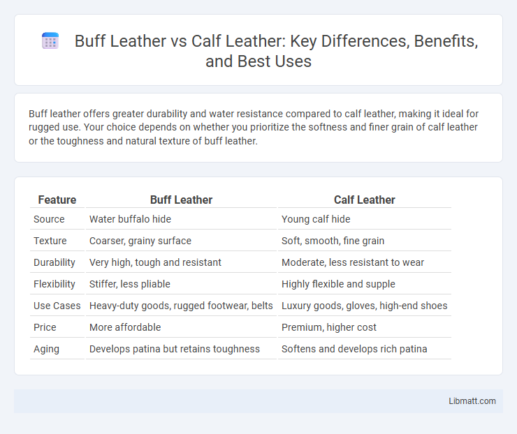 Buff Leather vs Calf Leather: Key Differences, Benefits, and Best Uses