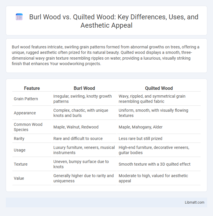 Burl Wood vs. Quilted Wood: Key Differences, Uses, and Aesthetic Appeal