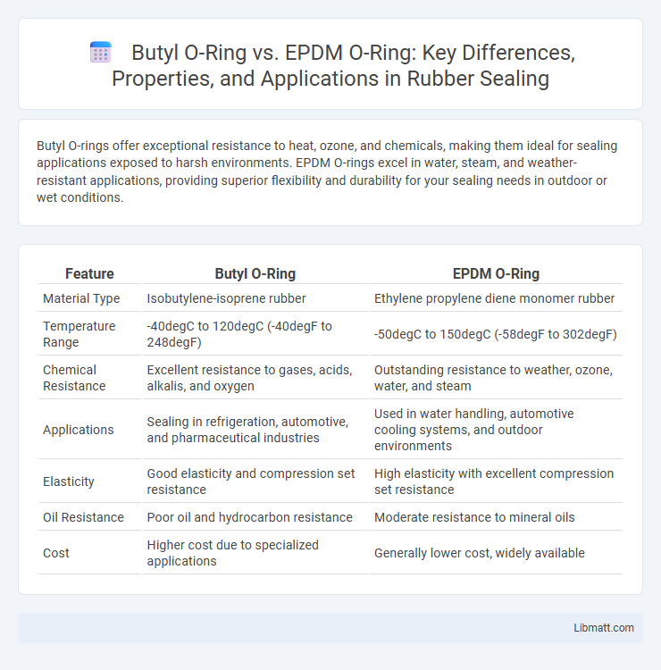 Butyl O-Ring vs. EPDM O-Ring: Key Differences, Properties, and Applications in Rubber Sealing