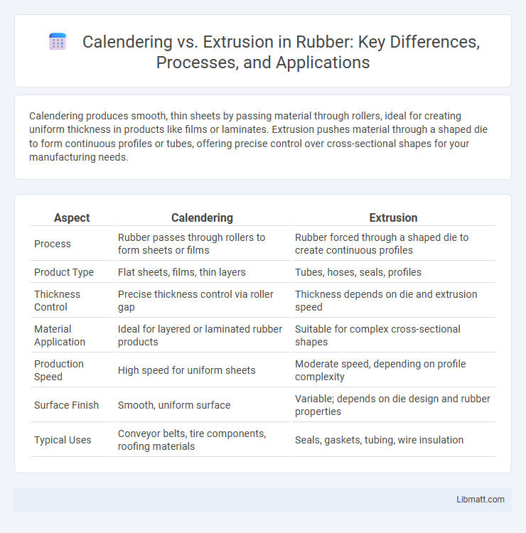 Calendering vs. Extrusion in Rubber: Key Differences, Processes, and Applications
