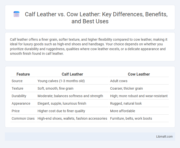 Calf Leather vs. Cow Leather: Key Differences, Benefits, and Best Uses