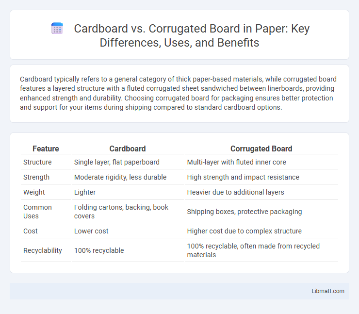 Cardboard vs. Corrugated Board in Paper: Key Differences, Uses, and Benefits