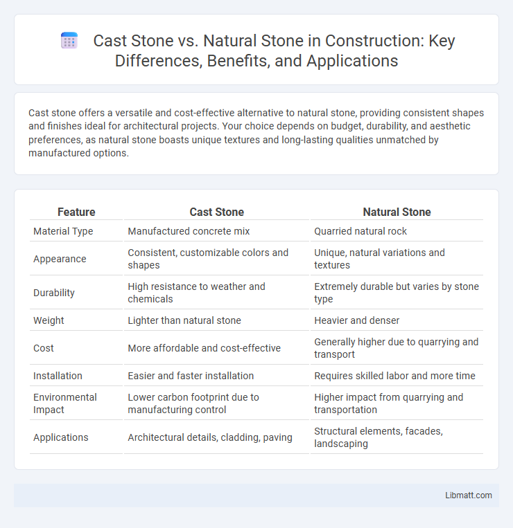 Cast Stone vs. Natural Stone in Construction: Key Differences, Benefits, and Applications