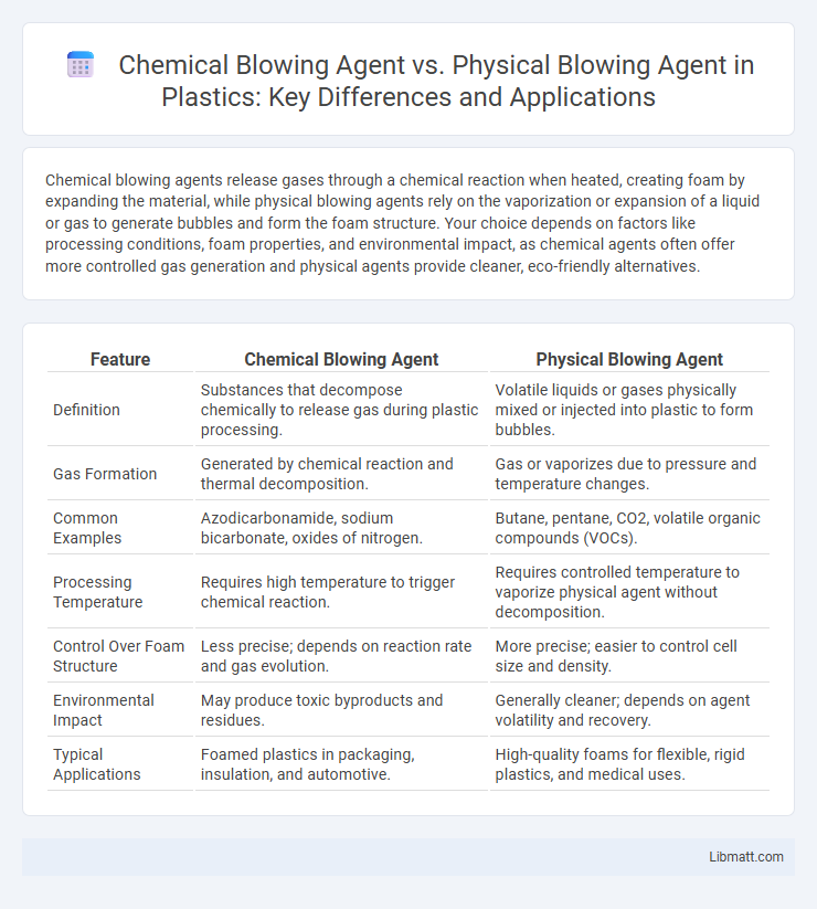 Chemical Blowing Agent vs. Physical Blowing Agent in Plastics: Key Differences and Applications