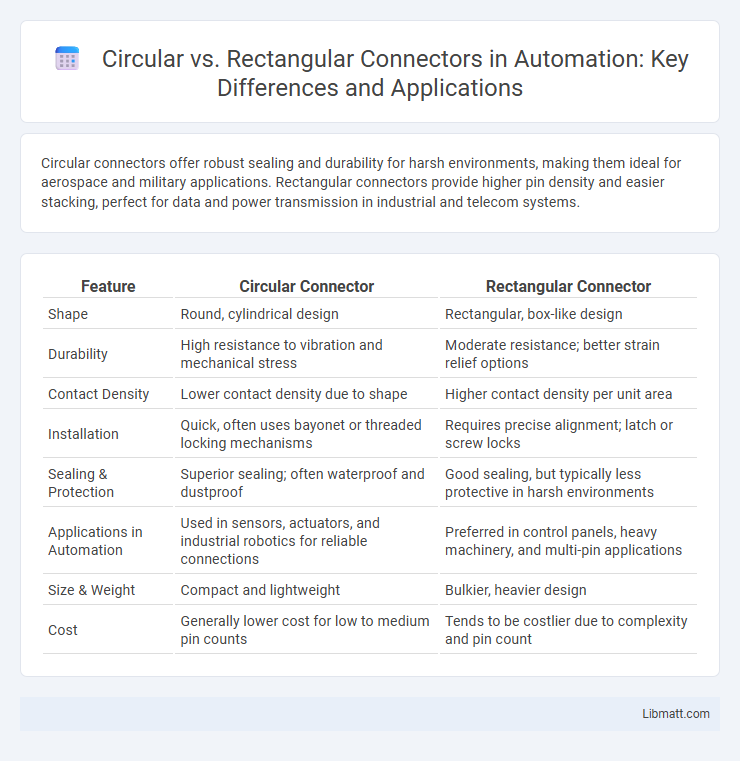 Circular vs. Rectangular Connectors in Automation: Key Differences and Applications