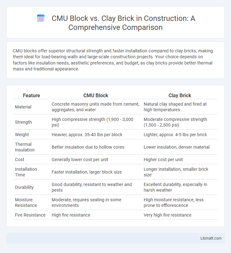 CMU Block vs. Clay Brick in Construction: A Comprehensive Comparison