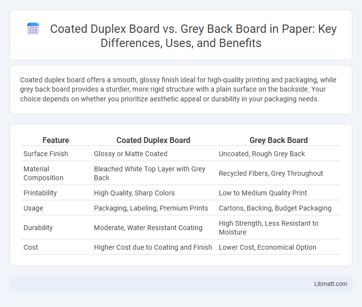 Coated Duplex Board vs. Grey Back Board in Paper: Key Differences, Uses, and Benefits