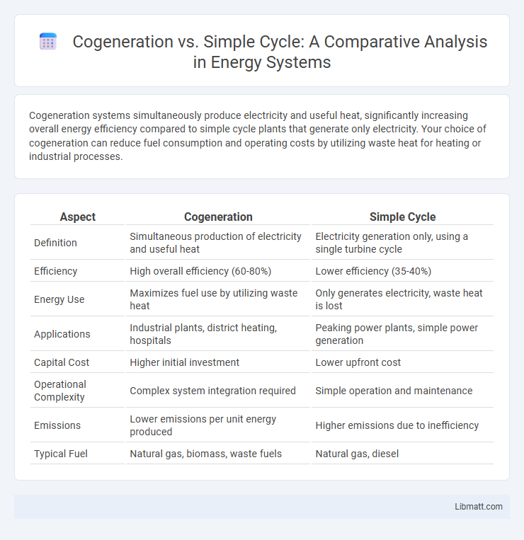 Cogeneration vs. Simple Cycle: A Comparative Analysis in Energy Systems