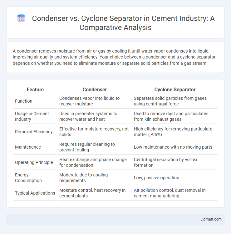Condenser vs. Cyclone Separator in Cement Industry: A Comparative Analysis
