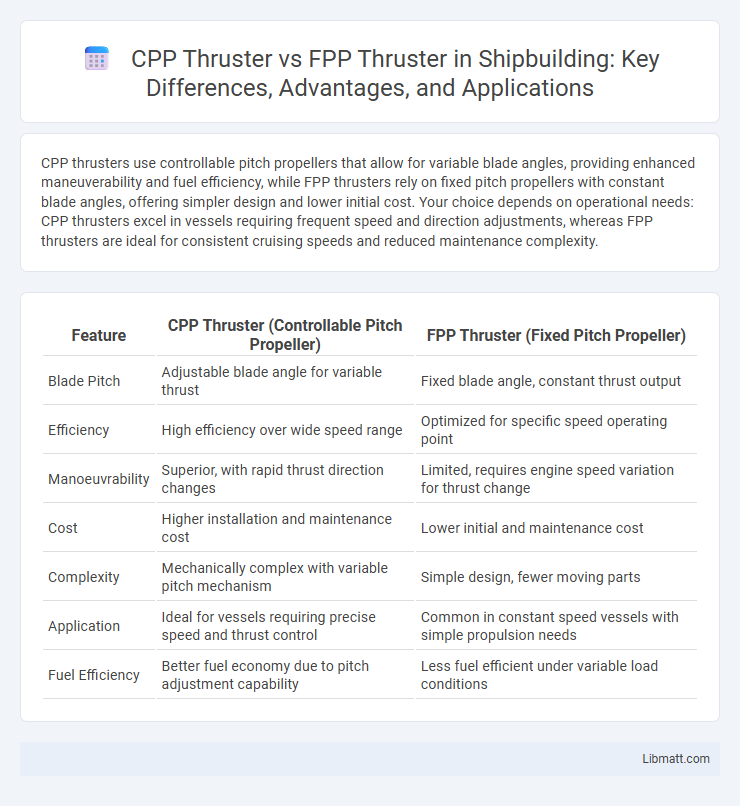 CPP Thruster vs FPP Thruster in Shipbuilding: Key Differences, Advantages, and Applications