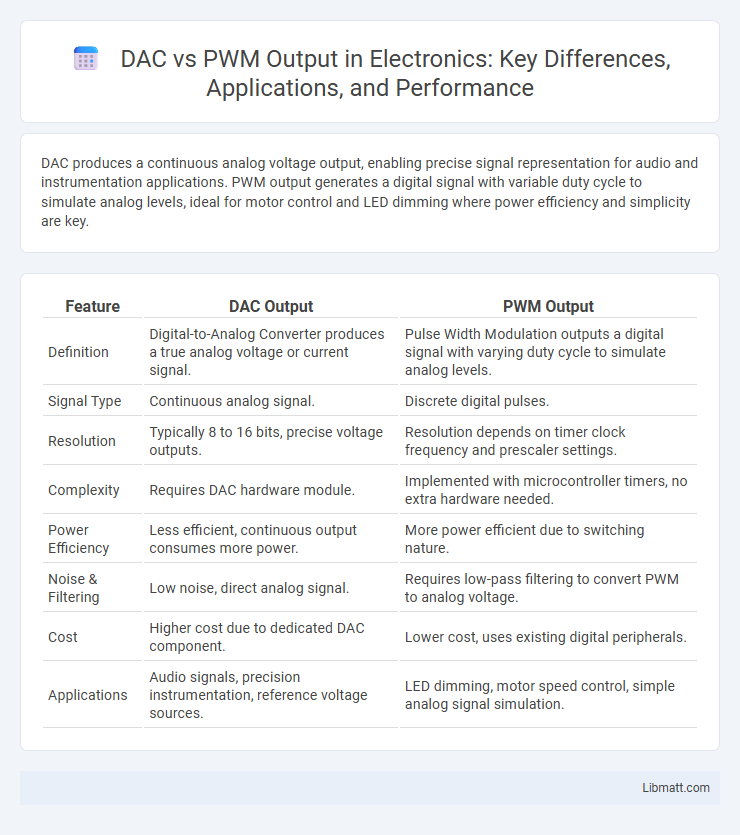 DAC vs PWM Output in Electronics: Key Differences, Applications, and Performance