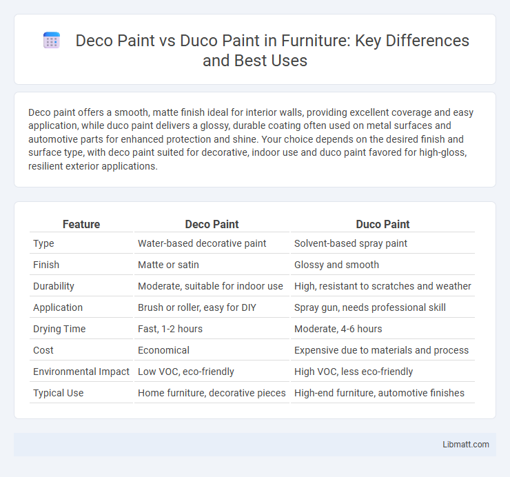 Deco Paint vs Duco Paint in Furniture: Key Differences and Best Uses