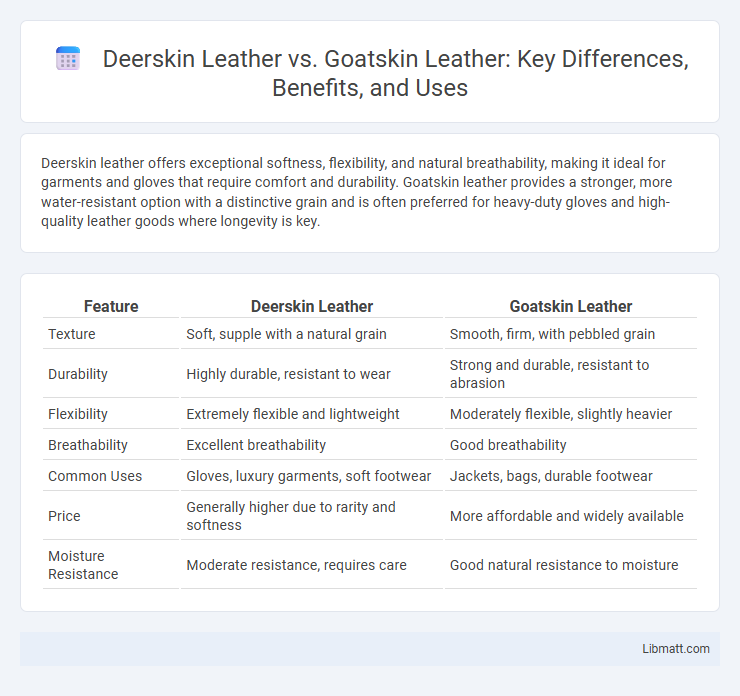 Deerskin Leather vs. Goatskin Leather: Key Differences, Benefits, and Uses