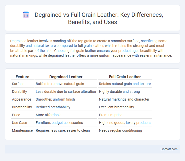 Degrained vs Full Grain Leather: Key Differences, Benefits, and Uses