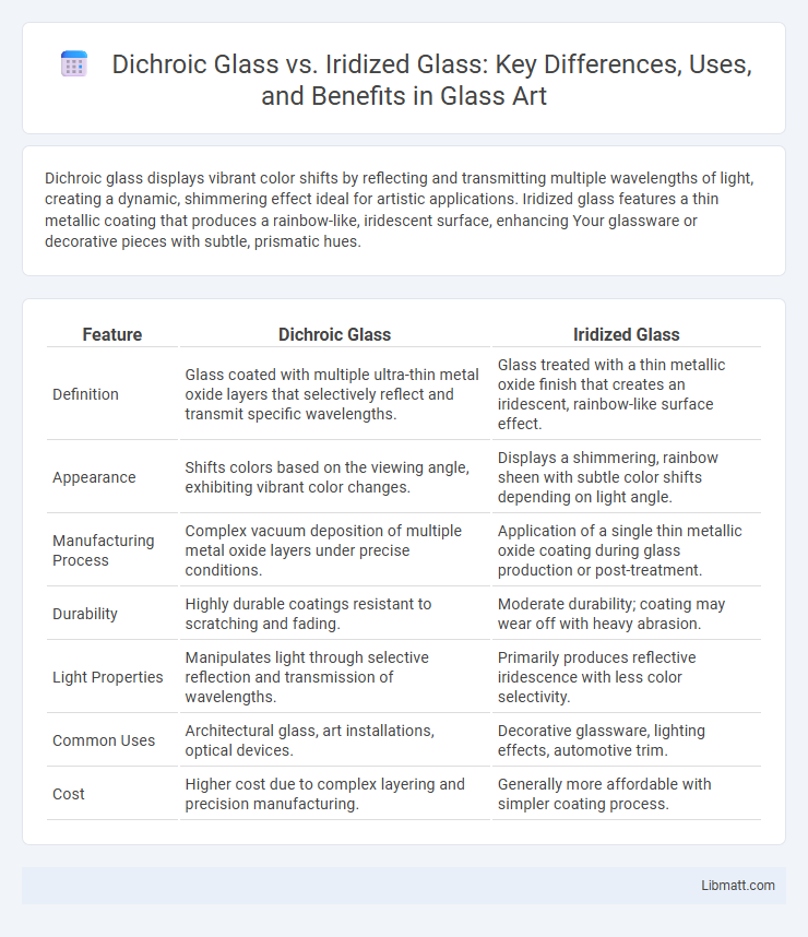 Dichroic Glass vs. Iridized Glass: Key Differences, Uses, and Benefits in Glass Art