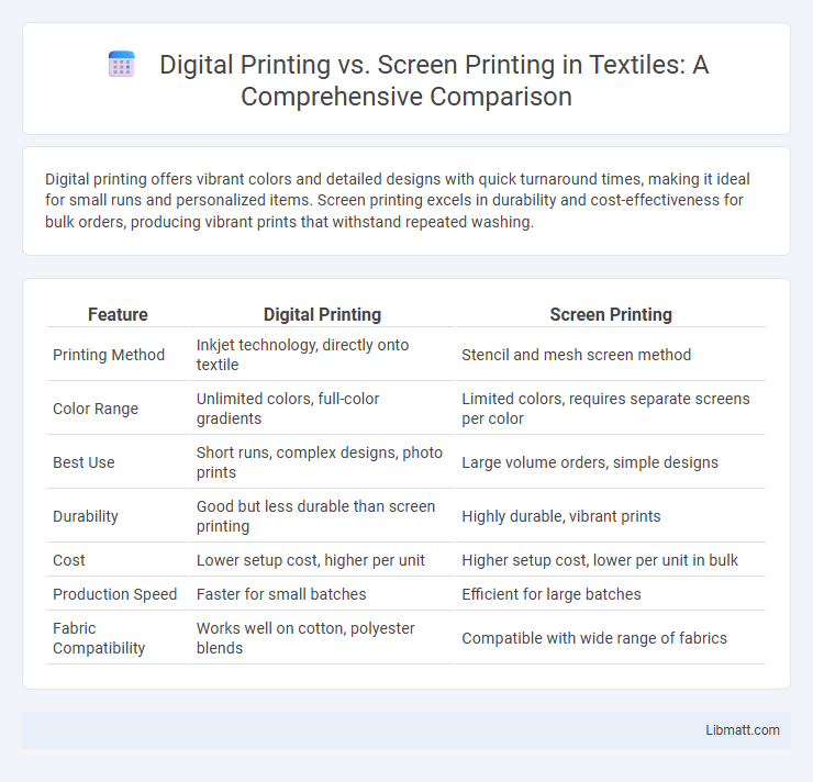 Digital Printing vs. Screen Printing in Textiles: A Comprehensive Comparison