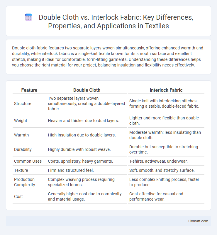 Double Cloth vs. Interlock Fabric: Key Differences, Properties, and Applications in Textiles