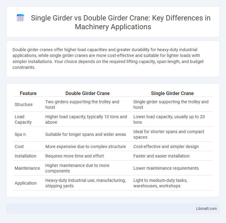 Single Girder vs Double Girder Crane: Key Differences in Machinery Applications