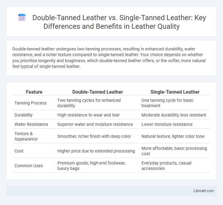 Double-Tanned Leather vs. Single-Tanned Leather: Key Differences and Benefits in Leather Quality