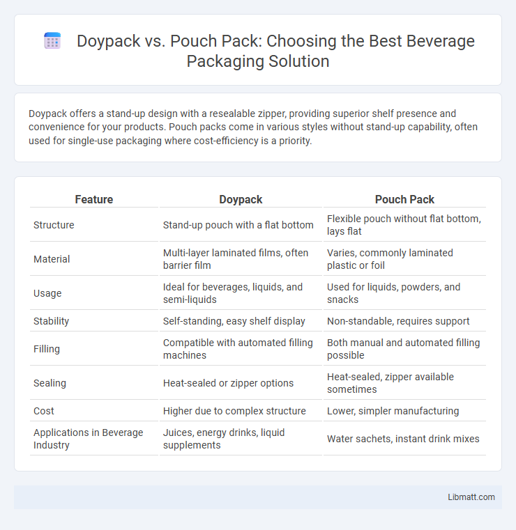 Doypack vs. Pouch Pack: Choosing the Best Beverage Packaging Solution