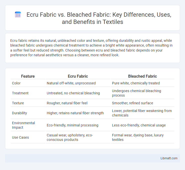 Ecru Fabric vs. Bleached Fabric: Key Differences, Uses, and Benefits in Textiles