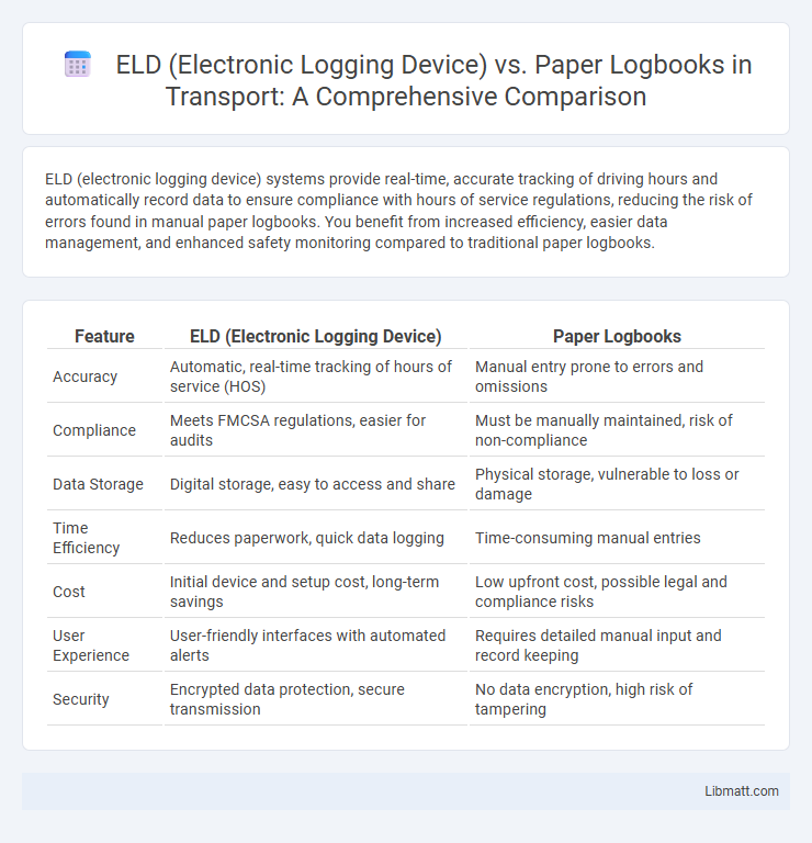 ELD (Electronic Logging Device) vs. Paper Logbooks in Transport: A Comprehensive Comparison