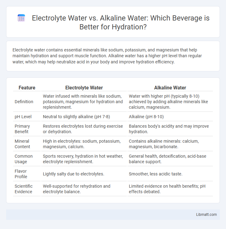 Electrolyte Water vs. Alkaline Water: Which Beverage is Better for Hydration?