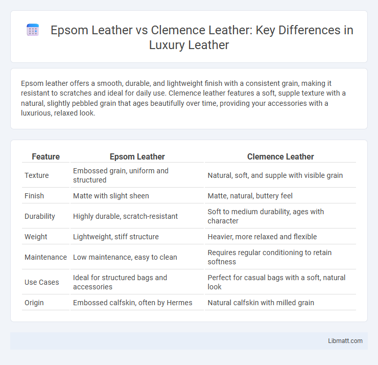 Epsom Leather vs Clemence Leather: Key Differences in Luxury Leather