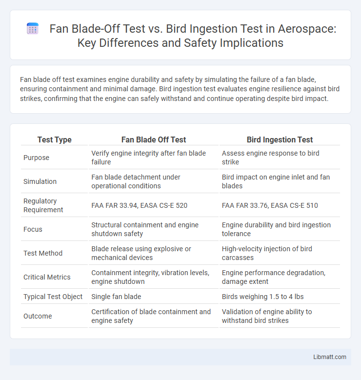 Fan Blade-Off Test vs. Bird Ingestion Test in Aerospace: Key Differences and Safety Implications