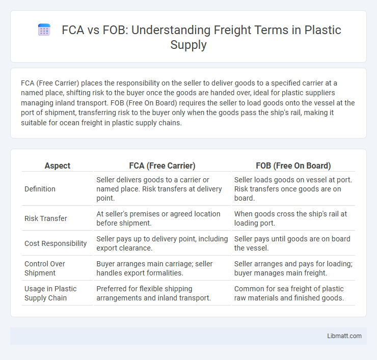 FCA vs FOB: Understanding Freight Terms in Plastic Supply