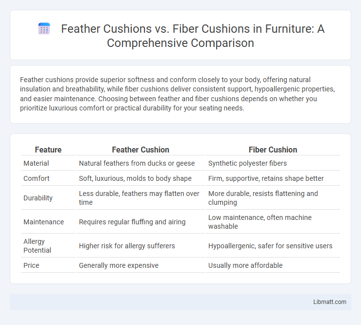 Feather Cushions vs. Fiber Cushions in Furniture: A Comprehensive Comparison