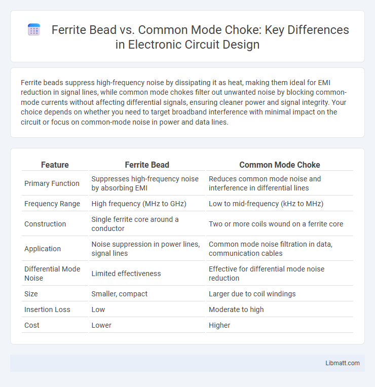 Ferrite Bead vs. Common Mode Choke: Key Differences in Electronic Circuit Design