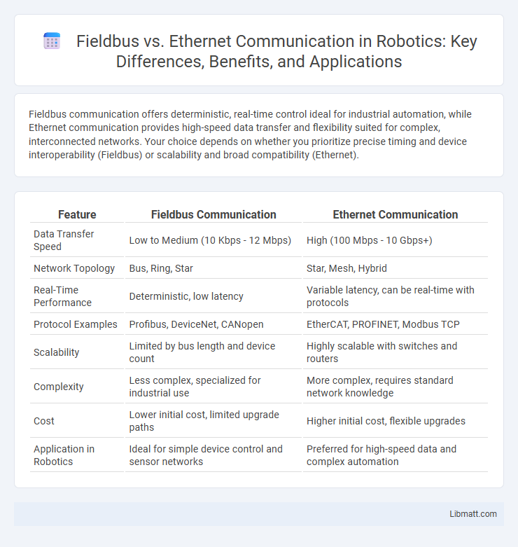Fieldbus vs. Ethernet Communication in Robotics: Key Differences, Benefits, and Applications