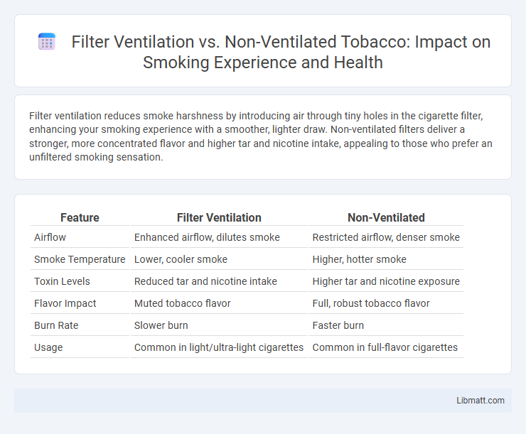 Filter Ventilation vs. Non-Ventilated Tobacco: Impact on Smoking Experience and Health