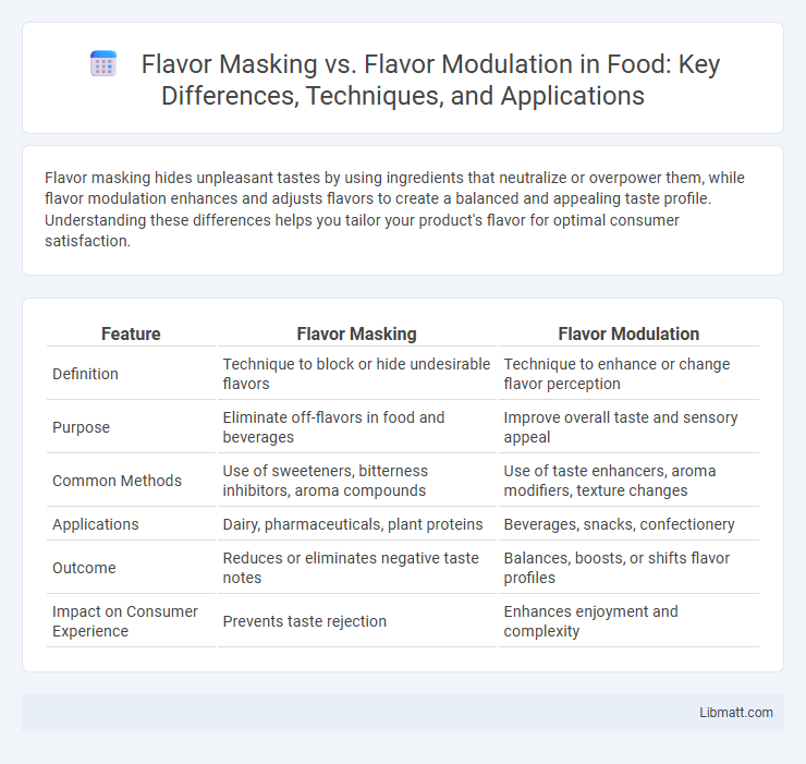 Flavor Masking vs. Flavor Modulation in Food: Key Differences, Techniques, and Applications